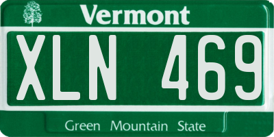 VT license plate XLN469