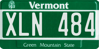 VT license plate XLN484