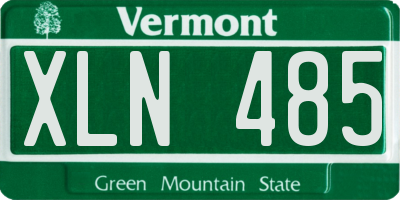 VT license plate XLN485