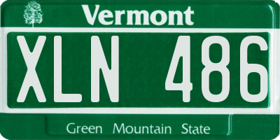 VT license plate XLN486