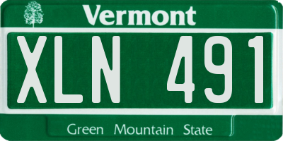 VT license plate XLN491