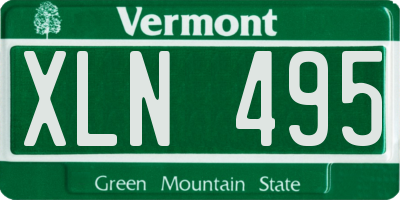 VT license plate XLN495