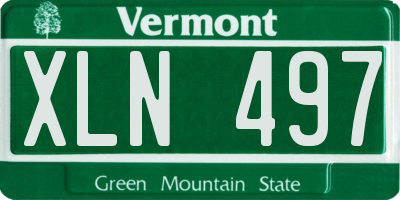 VT license plate XLN497