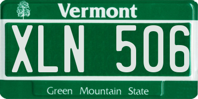 VT license plate XLN506