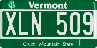 VT license plate XLN509