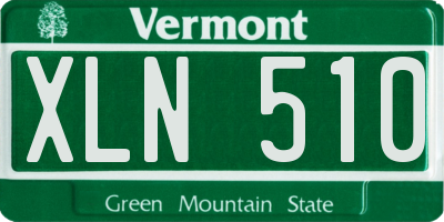 VT license plate XLN510
