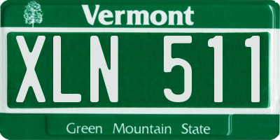 VT license plate XLN511