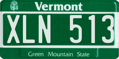 VT license plate XLN513