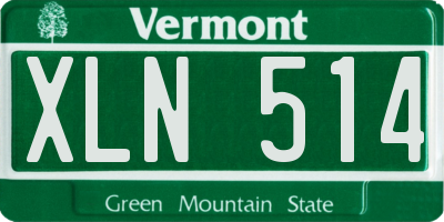 VT license plate XLN514