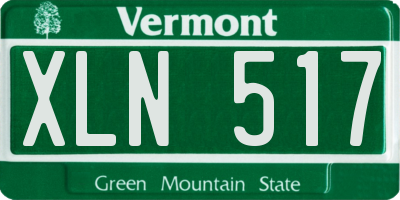 VT license plate XLN517