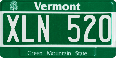 VT license plate XLN520