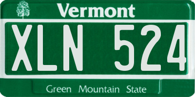 VT license plate XLN524