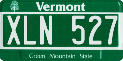 VT license plate XLN527