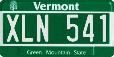 VT license plate XLN541