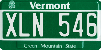 VT license plate XLN546