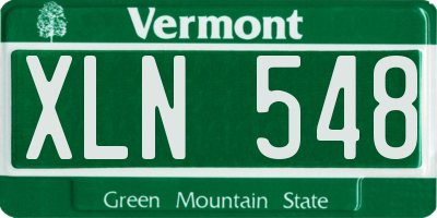 VT license plate XLN548