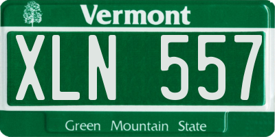 VT license plate XLN557