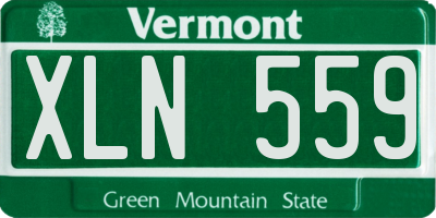 VT license plate XLN559