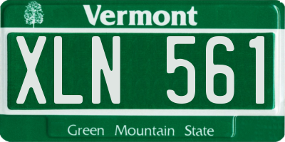 VT license plate XLN561