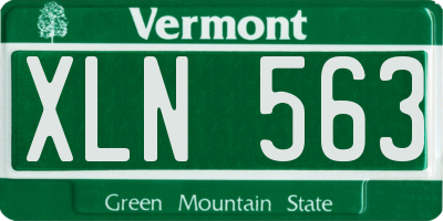 VT license plate XLN563