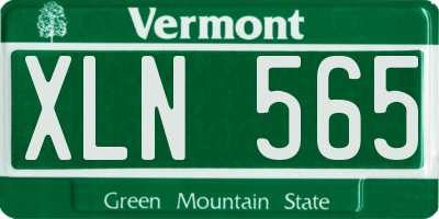 VT license plate XLN565