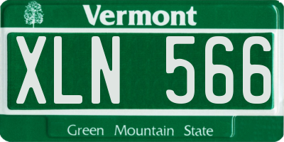 VT license plate XLN566