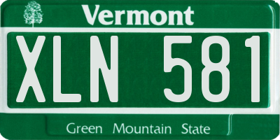 VT license plate XLN581