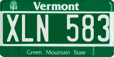 VT license plate XLN583