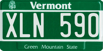 VT license plate XLN590