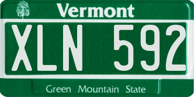 VT license plate XLN592