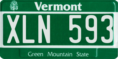 VT license plate XLN593