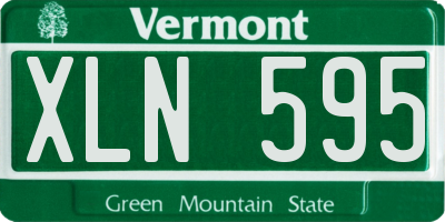 VT license plate XLN595