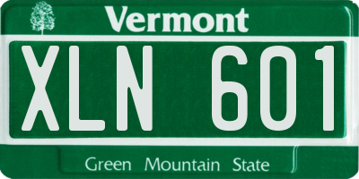 VT license plate XLN601