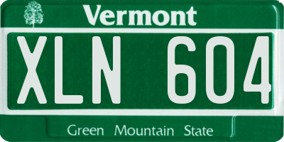 VT license plate XLN604