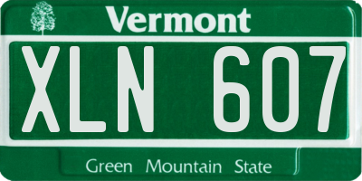 VT license plate XLN607
