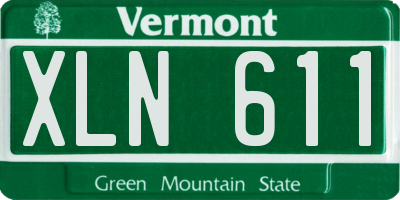 VT license plate XLN611