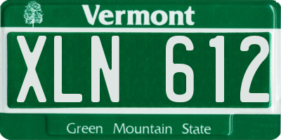 VT license plate XLN612