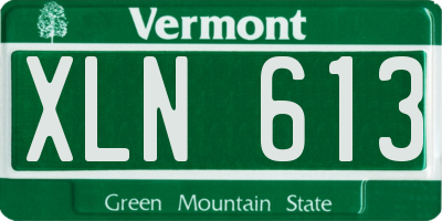 VT license plate XLN613