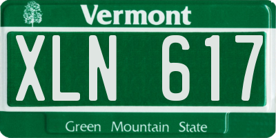 VT license plate XLN617