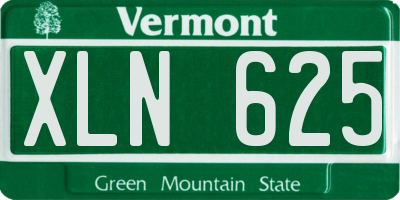 VT license plate XLN625