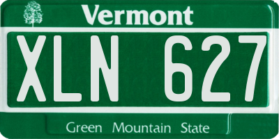 VT license plate XLN627