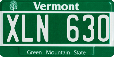 VT license plate XLN630