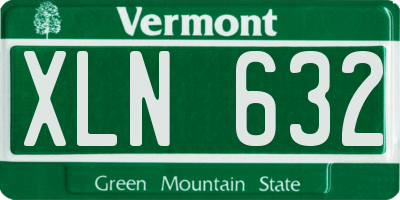 VT license plate XLN632