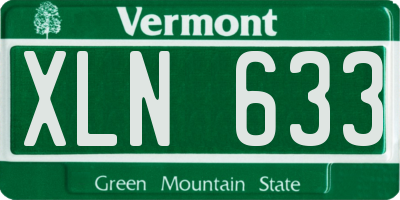 VT license plate XLN633