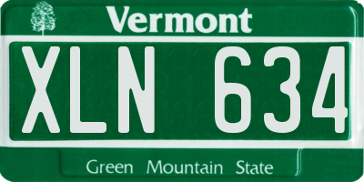 VT license plate XLN634