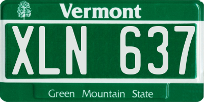 VT license plate XLN637
