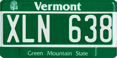 VT license plate XLN638
