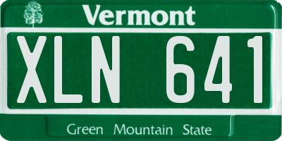 VT license plate XLN641