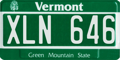VT license plate XLN646