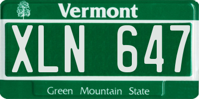 VT license plate XLN647
